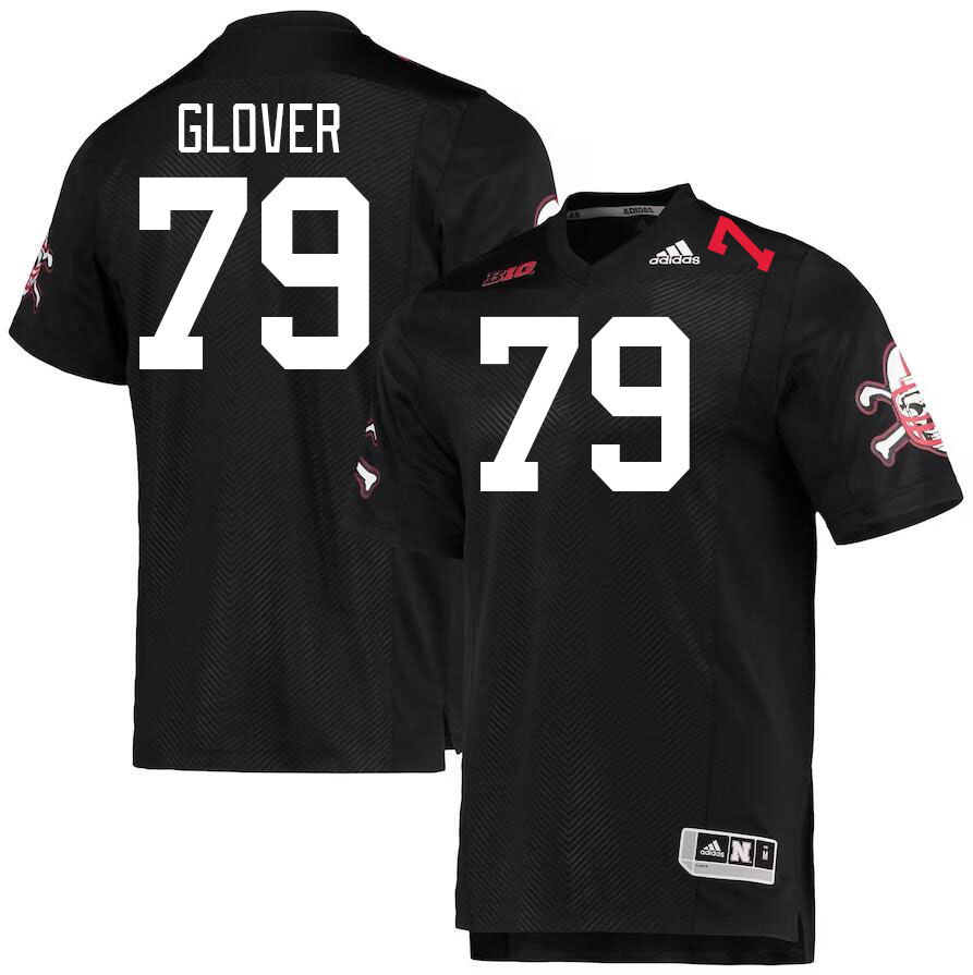 #79 Rich Glover Nebraska Cornhuskers Jerseys Football Stitched-Black